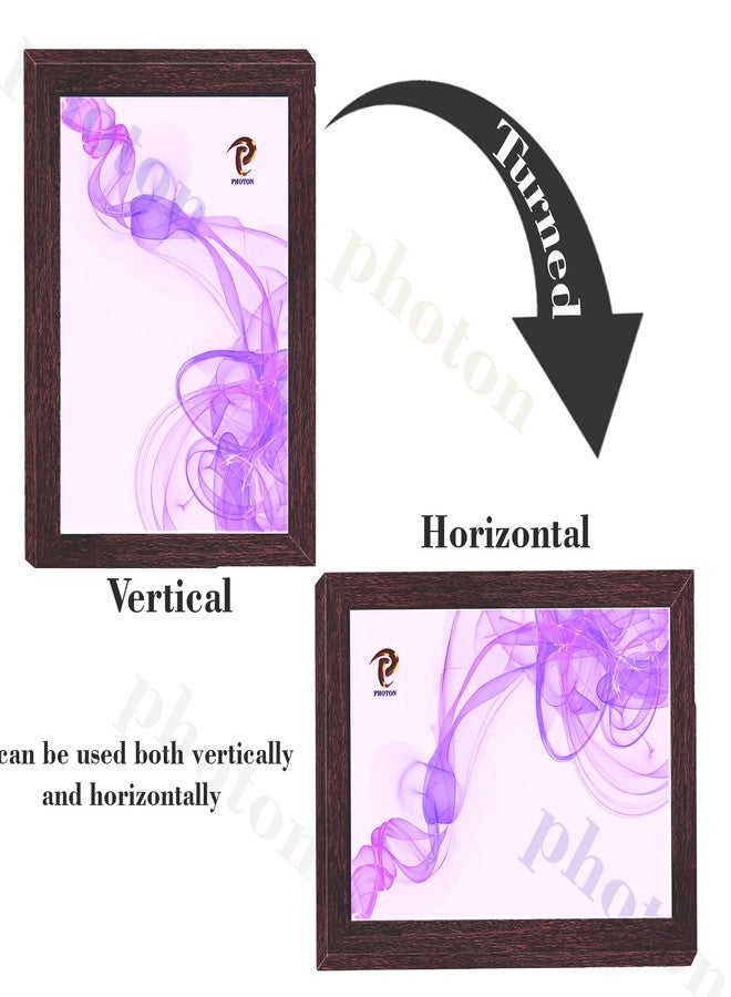 Photon A4 Certificate Photo Frame Set of 6 | 8.3x11.7 Inch Dark Brown Wood Finish | Display Awards Documents Photos | Wall Mount & Tabletop | Acrylic Glass Front | Ideal for Home Office Gifting | Diploma Picture Frame - Image 2